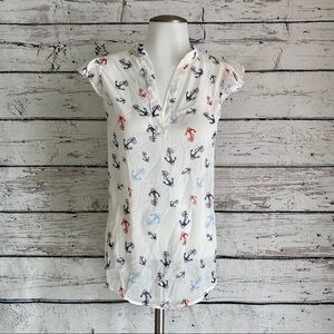 White top with anchors